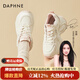 達芙妮老爹鞋女鞋2025春秋新款輕便休閑鞋小香風(fēng)厚底增高運動(dòng)鞋子女 粉色 37 標準尺碼