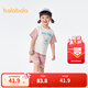 巴拉巴拉童裝男童套裝寶寶短袖兒童衣服女童純棉運動(dòng)夏裝 紅色調00366 90cm