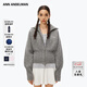 ANN ANDELMAN【明星同款】官方直營(yíng)冬季花灰色針織開(kāi)衫女收腰開(kāi)胸拉鏈毛衣 花灰色 S