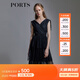 PORTS寶姿春夏新品女裝V-領(lǐng)無(wú)袖中長(cháng)連衣裙SM8D059MLN001 黑色 S (4)