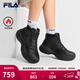 斐樂(lè )（FILA）官方女鞋加絨老爹鞋運動(dòng)鞋中幫保暖厚底靴 黑-BK 39
