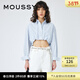 moussy 春季女裝新款休閑簡(jiǎn)約風(fēng)下擺抽繩長(cháng)袖襯衫女010GSK30-2090 115花紋藍色 均碼