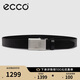 愛(ài)步（ECCO）男士商務(wù)休閑皮帶金屬扣正裝腰帶9105889黑色100cm禮盒裝