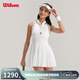 威爾勝（Wilson）官方夏季女士TOPSPIN一體織透氣修身POLO領(lǐng)網(wǎng)球運動(dòng)連衣裙 亮白色-WW00564511WTA S /165/84A