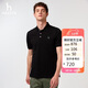 哈吉斯（HAZZYS）男裝 25夏上衣多色短袖POLO衫ASTZE0CBX71 黑色BK 2XL（185/104A5