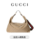GUCCI古馳Brera系列大號斜挎包[新款] 沙色和深棕色 均碼