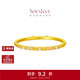 周大福SOINLOVE珠花錦鯉鐲珍珠黃金手鐲VR845 58mm生日禮物