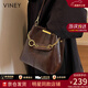 viney輕奢水桶包包女包牛皮斜挎包高檔送生日情人節禮物女朋友老婆 【咖色】大容量通勤實(shí)用腋下包 品牌時(shí)尚百搭休閑通勤單肩包