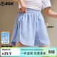 ASK JUNIOR線(xiàn)下同款女童夏裝寬松運動(dòng)短褲側縫夾條休閑兒童褲子 淺藍色 160 