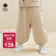 babycare兒童長(cháng)褲秋冬裝防風(fēng)收腳褲腰頭可調男女寶寶褲子燈芯絨長(cháng)褲新款 淺木色 90