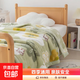 兒童拉舍爾毛毯加厚冬天珊瑚絨毯子被午休毯午睡毯?jiǎn)稳松嘲l(fā)毯蓋毯 清新朵朵【無(wú)靜電-雙層加厚】 100x120cm-1.5斤