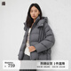 播商場(chǎng)同款絎縫半高領(lǐng)連帽羽絨服女24冬季款短款外套BDR4RD4114 G60羽灰 M