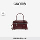 GROTTO個(gè)樂(lè )經(jīng)典R66系列mini質(zhì)感通勤手提單肩斜挎包手機包禮物 波多爾紅MINI 碼