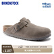 BIRKENSTOCK勃肯德國進(jìn)口男女款絨面革軟底Boston包頭拖鞋 灰色窄版1020526 38