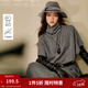 茵曼（INMAN）斗篷式疊穿高領(lǐng)羊毛衫2025冬季女裝新款披肩中袖毛衣針織衫 深灰色 M