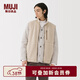 MUJI 男式 長(cháng)毛抓絨背心馬甲坎肩馬夾搖粒絨男裝男款冬季 AB1PDA5A 淡黃色 L (175/100A)