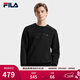 FILA 斐樂(lè )官方男子套頭衛衣冬新款時(shí)尚簡(jiǎn)約基礎針織長(cháng)袖上衣 正黑色-BK XL 180/100A/XL