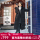 坦博爾2025冬季新款休閑百搭可脫卸帽長(cháng)款加厚保暖羽絨服女時(shí)尚極寒外套 黑色 L (170) 建議體重125斤-135斤