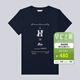 哈吉斯（HAZZYS）女裝 夏季款LOGO印花青春活力休閑T恤衫女ASTSE03BE70 藏青色NV M (160/84A 38)