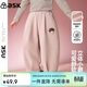 ASK JUNIOR兒童褲子秋冬小童搖粒絨保暖運動(dòng)休閑長(cháng)褲女童寬松褲子 粉色 120