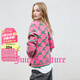 橘滋（Juicy Couture）【含綿羊毛】外套女25年秋冬新款撞色針織開(kāi)衫 玫紅 M