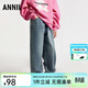 安奈兒（Annil）童裝男女童牛仔單褲2025春新款 中藍牛仔 130