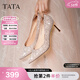 他她（TATA）婚鞋新娘鞋伴娘鞋宴會(huì )氣質(zhì)高跟鞋女鞋細跟配裙子單鞋女新7DDH9CQ4 粉色 38