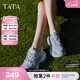 他她（TATA）太空玩家復古厚底老爹鞋女鞋休閑加絨運動(dòng)鞋春秋新款 灰/米白 36