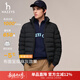 哈吉斯（HAZZYS）男裝 冬款【鵝絨】羽絨服男簡(jiǎn)約休閑立領(lǐng)男外套ASFZU0CDX09 黑色BK XL （180/100A 50）