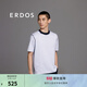 ERDOS 春夏條紋撞色寬松圓領(lǐng)短袖純棉職場(chǎng)通勤風(fēng)男T恤 夏夜藍 L 175/96A