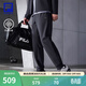 FILA 斐樂(lè )官方男士針織長(cháng)褲冬季新款健身運動(dòng)簡(jiǎn)約基礎收口褲 深黑-BK XL 180/88A/XL