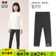 瑁恩·瑁愛(ài)（Mn·Mo）女童冬款蠶絲雙層加厚打底褲兒童保暖褲子洋氣印花外穿校服神器 暢游樂(lè )園(星夜黑) 雙層 120