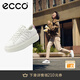 愛(ài)步（ECCO）板鞋女 厚底增高輕便緩震休閑鞋平底鞋女 街頭舞臺219603 灰白色/薰衣草紫21960361075 37