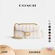 蔻馳（COACH）【明星同款】女士菱格紋絎縫TABBY 26號斜挎單肩手提女包 B4/粉筆白色
