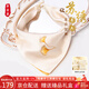 織錦樓真絲刺繡銀杏葉小方巾桑蠶絲盤(pán)扣小絲巾雙層裝飾手絹送禮生日禮物