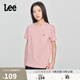 Lee25新品標準版圓領(lǐng)字母印花Logo日常男士短袖T恤日常休閑潮流