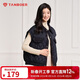 坦博爾（Tanboer）小香風(fēng)羽絨馬甲女短款百搭女士馬夾背心TD236052 黑色 165 