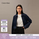 Calvin KleinJeans秋季女士經(jīng)典潮流復古美式ck拉鏈翻領(lǐng)短款潮殼牛仔外套 1BJ-牛仔深藍 S