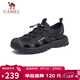 駱駝（CAMEL）戶(hù)外休閑運動(dòng)涼鞋包頭洞洞沙灘鞋男 G13M076011 黑色 41