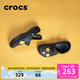 卡駱馳（CROCS）洞洞鞋貝雅男鞋女鞋輕便耐磨一腳蹬拖鞋休閑鞋|10126 黑色-001 41 /42(260mm)