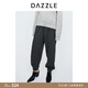 DAZZLE地素超柔衛衣褲冬季休閑運動(dòng)深灰色下裝女 深灰色 XS