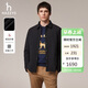 哈吉斯（HAZZYS）男裝 冬款襯衫式翻領(lǐng)絎縫棉服高彈簡(jiǎn)約男士外套ASSZU0CDX12