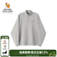 William fox&sons威廉?？怂鼓醒b26新款輕便速干抗菌免燙立領(lǐng)半拉鏈百搭情侶衛衣潮 高級灰 L /50