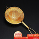 銅制茶漏茶具配件手工編織過(guò)濾網(wǎng)茶濾漏斗功夫茶具套裝茶藝日式 手工編織(黃銅茶漏)-斗笠款