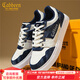 卡賓鞋子男春季2026新款厚底增高休閑鞋百搭低幫拼色板鞋男士小眾潮鞋 白藍 41 【標準皮鞋尺碼】