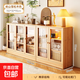 實(shí)木落地置物柜格子柜防塵收納儲物柜矮柜自由組合書(shū)架幼兒園書(shū)柜 組合款2門(mén)+3門(mén)【無(wú)漆松木】150CM