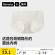 蕉內（Bananain）銀皮523A女士?jì)妊澬愿欣俳z柔軟透氣隱形無(wú)痕10A抗菌中腰三角單件