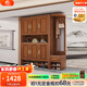 小木窩 胡桃木間廳柜玄關(guān)柜鞋柜門(mén)口入戶(hù)帶鏡子一體實(shí)木柜新中式客廳柜 兩門(mén)間廳柜 規格