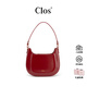 CLOS原創(chuàng  )AmourPack真皮馬鞍包新娘包紅色結婚包腋下斜挎 波爾多紅