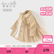 戴維貝拉（DAVE＆BELLA）女寶寶風(fēng)衣兒童網(wǎng)紗拼接外套春季新款小童上衣女童衣服幼童外衣 卡其色【現貨】 110 cm（建議身高100-110cm）